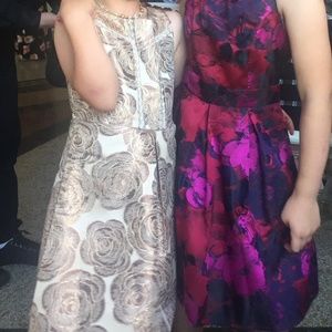 Gold/cream party dress size 6